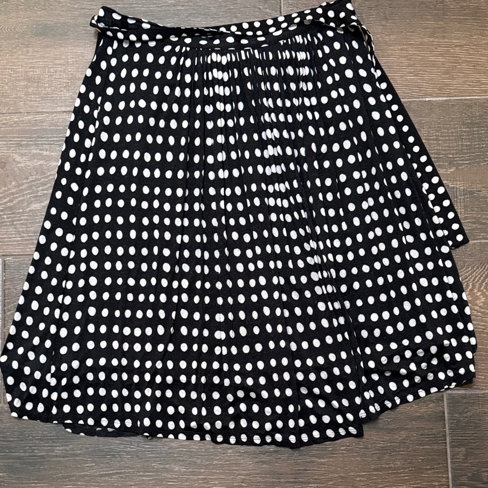 MaxMara A-Line Skirt in Black and White Dots